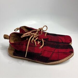 Toms Bota red plaid sneakers size 10